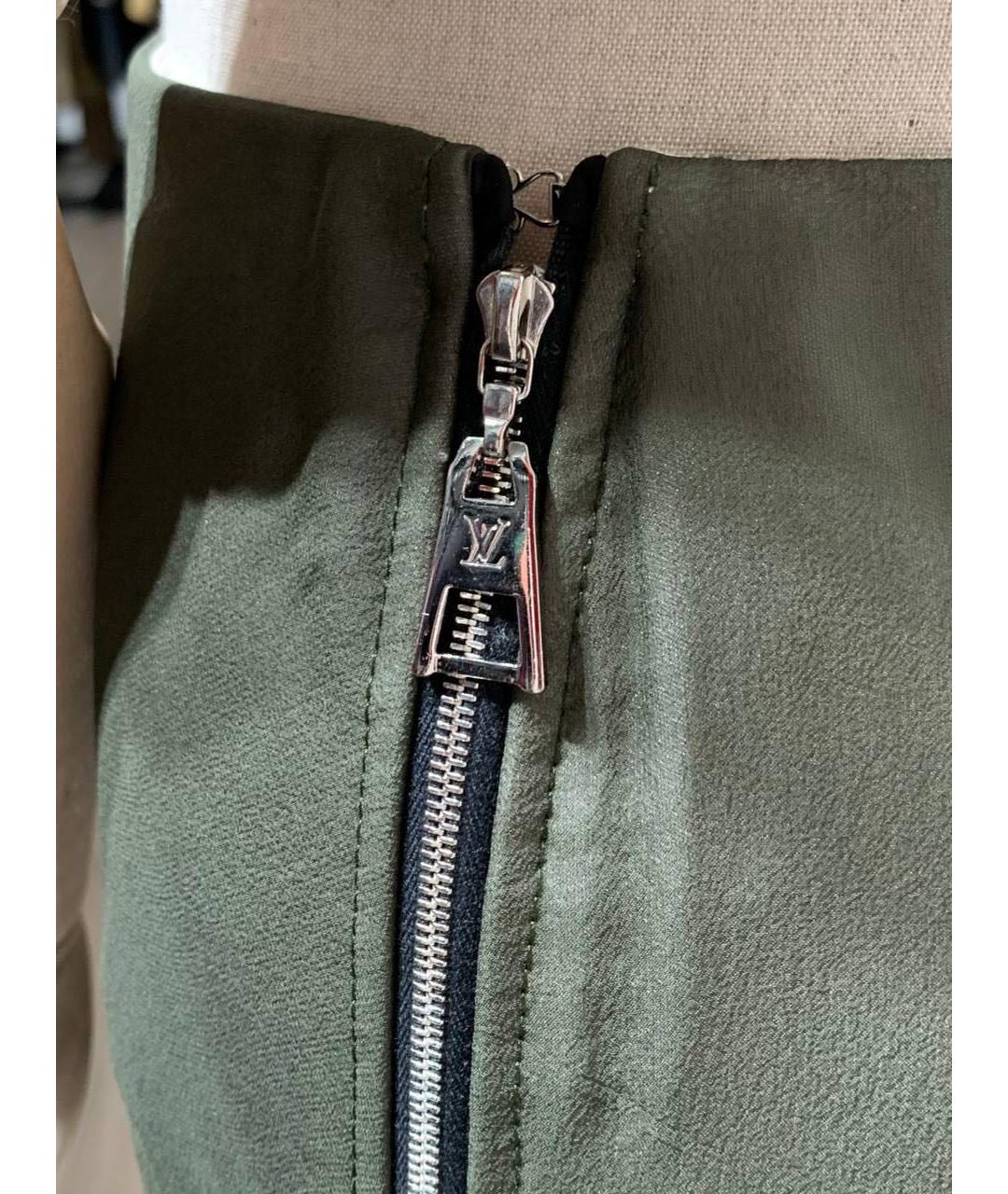 LOUIS VUITTON Зеленая вискозная юбка макси, фото 3