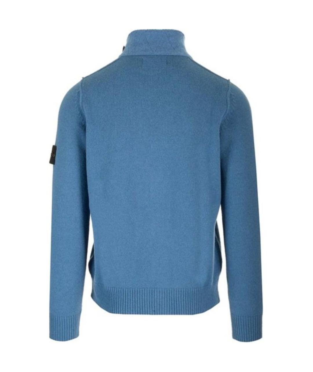 STONE ISLAND Синий шерстяной кардиган, фото 2