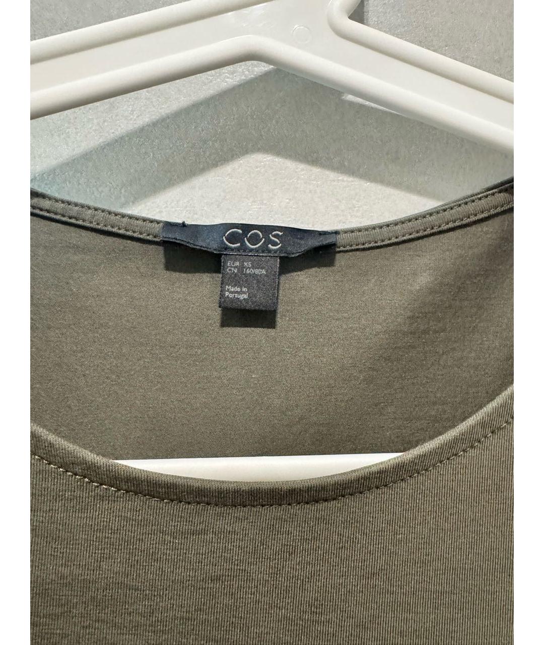 COS Хаки хлопковое повседневное платье, фото 6