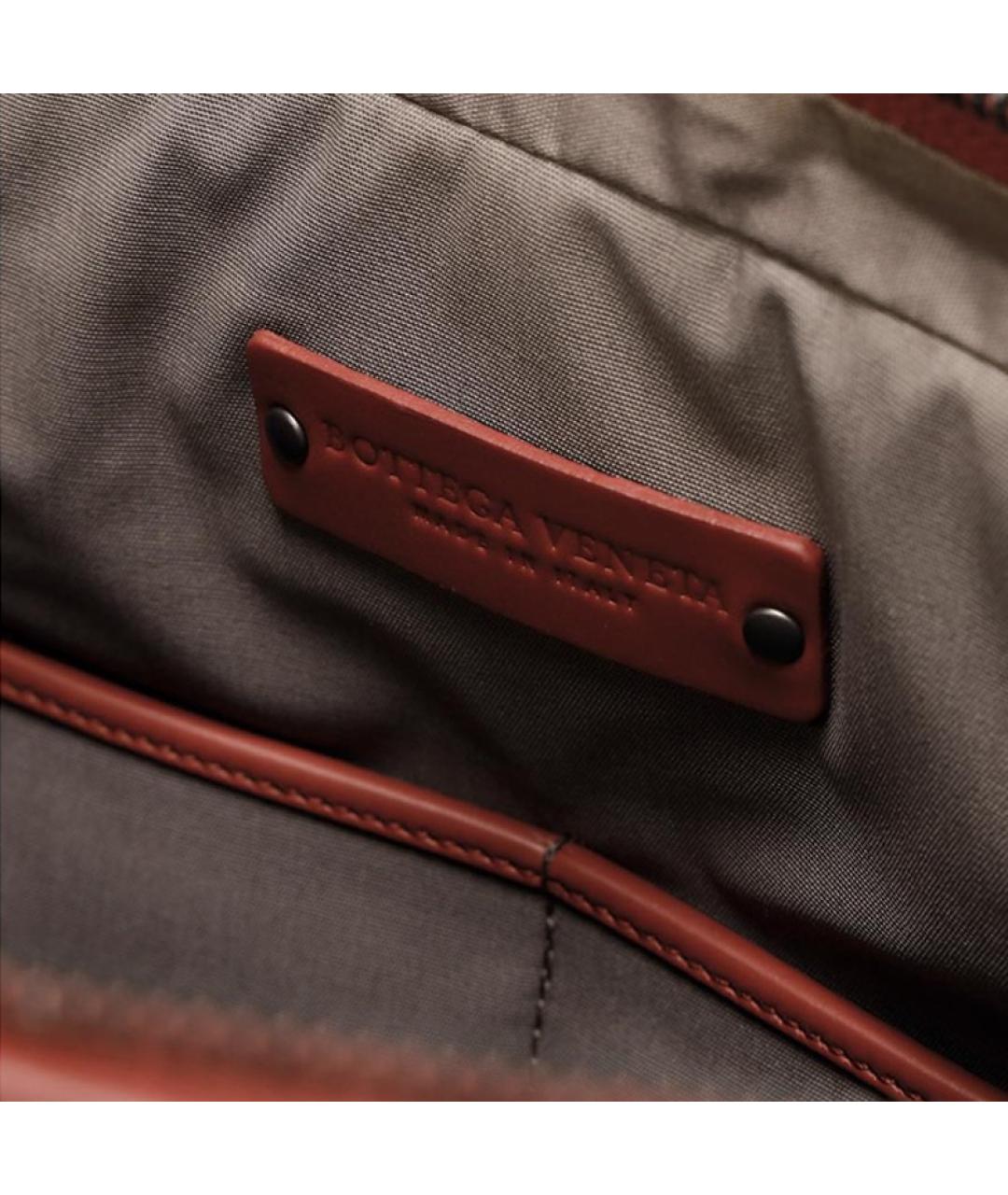 BOTTEGA VENETA Коричневый кожаный портфель, фото 3