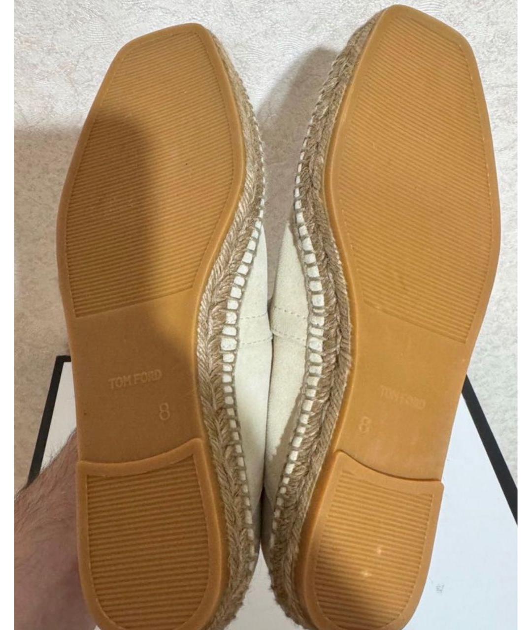 TOM FORD Бежевые замшевые эспадрильи, фото 3