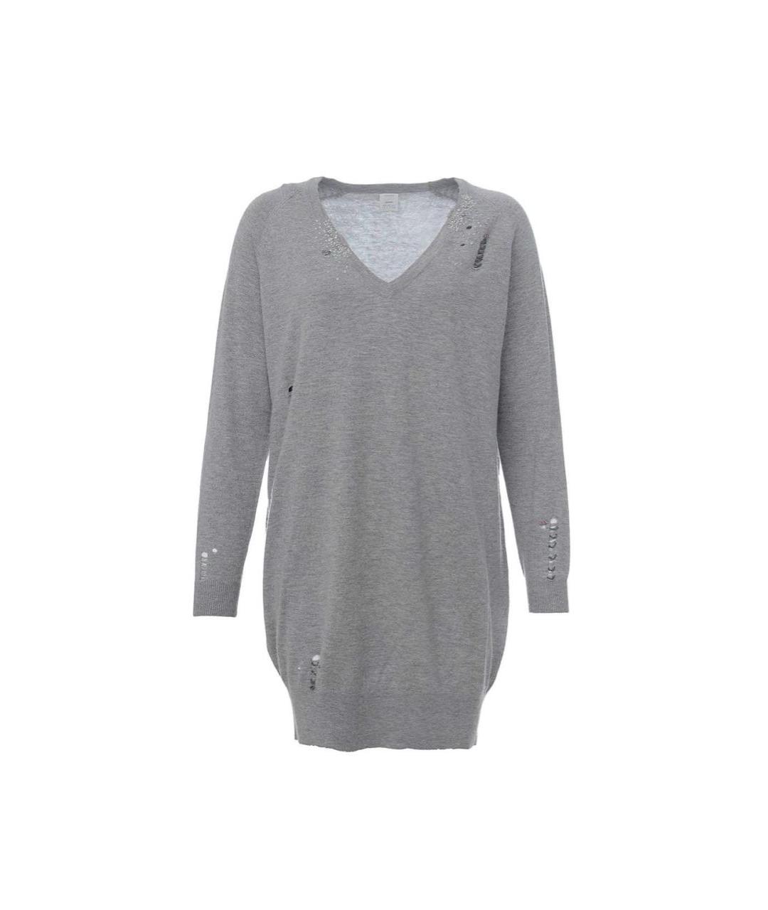 PINKO Серое шерстяное повседневное платье, фото 9