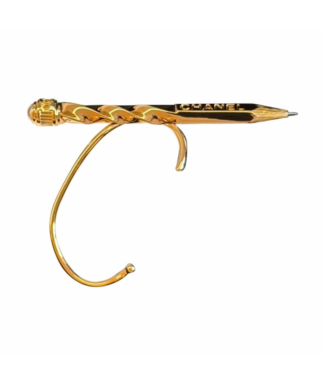 CHANEL Золотые металлические серьги, фото 1