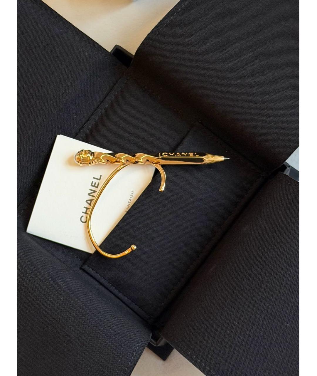 CHANEL Золотые металлические серьги, фото 4