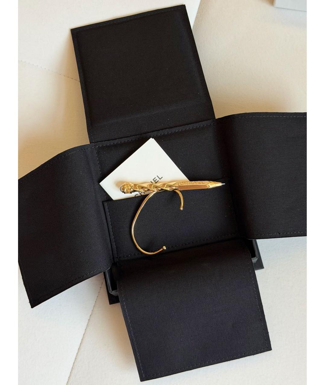 CHANEL Золотые металлические серьги, фото 3