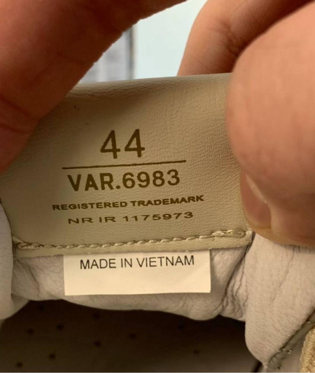 PREMIATA Бежевые текстильные низкие кроссовки / кеды, фото 6