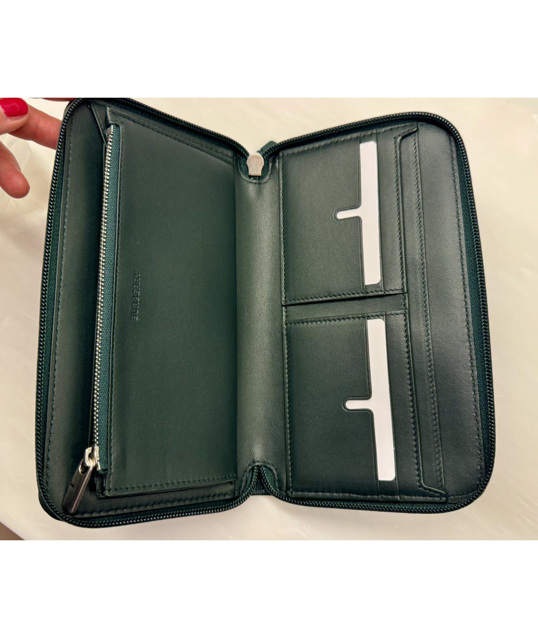 BURBERRY Зеленый кошелек, фото 3
