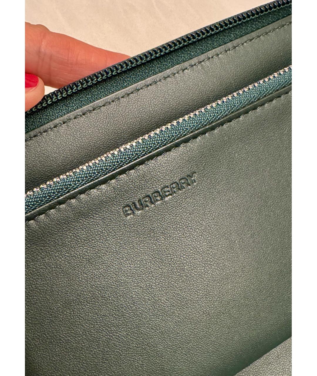 BURBERRY Зеленый кошелек, фото 4