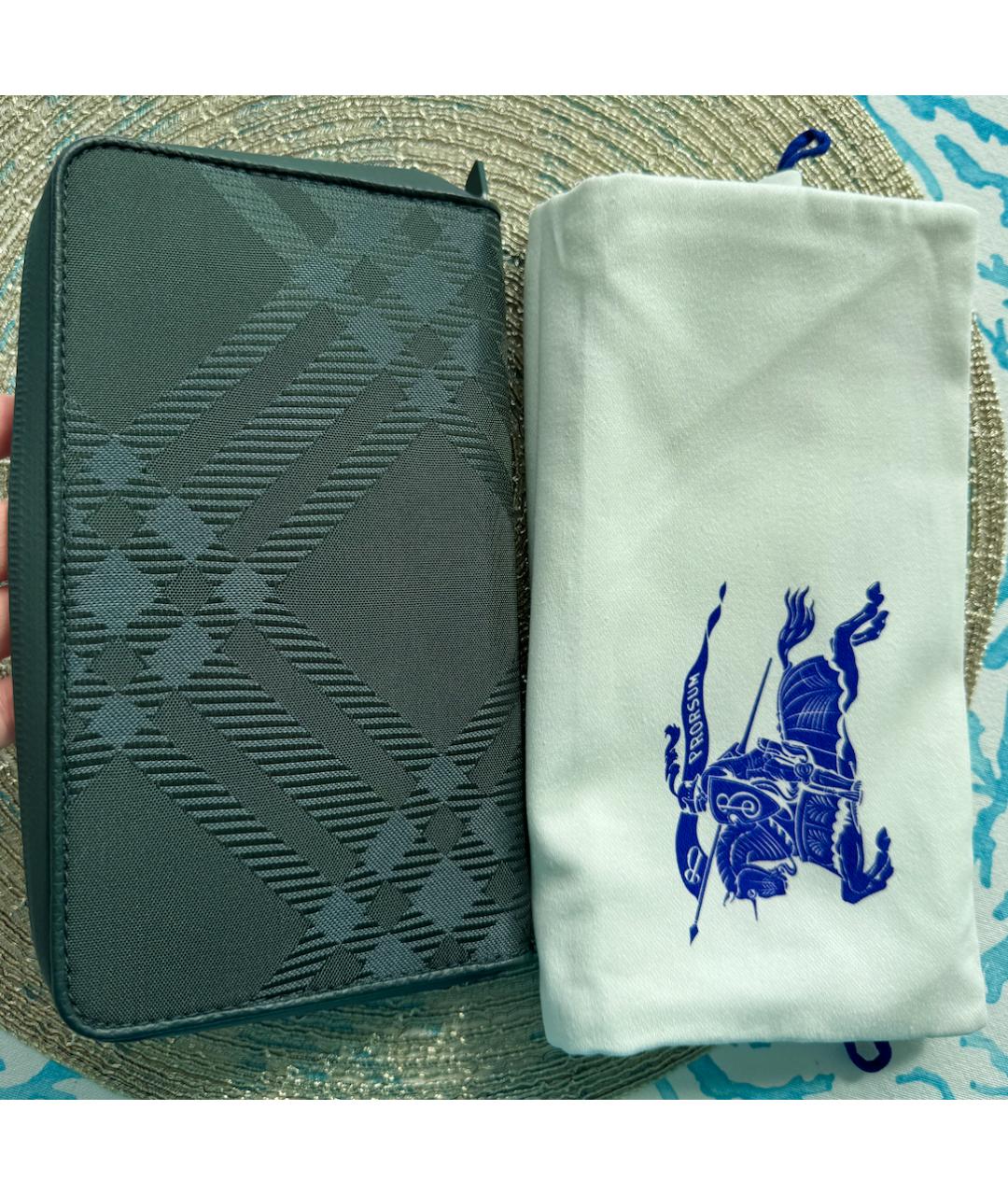 BURBERRY Зеленый кошелек, фото 7