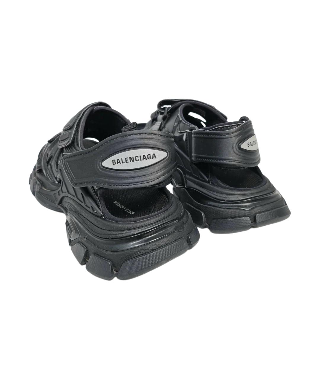 BALENCIAGA Черные резиновые сандалии, фото 4