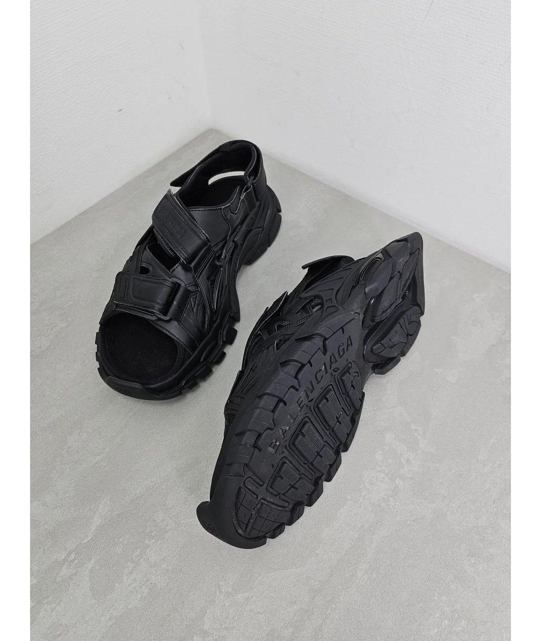BALENCIAGA Черные резиновые сандалии, фото 8