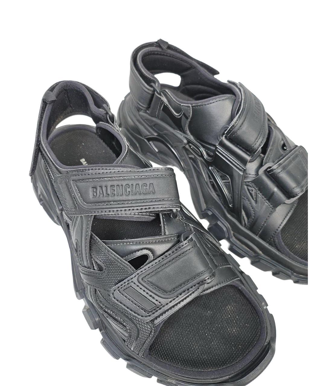 BALENCIAGA Черные резиновые сандалии, фото 6