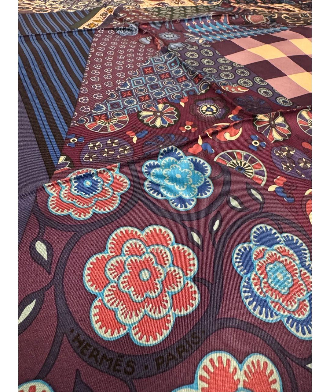 HERMES Мульти шелковый платок, фото 3