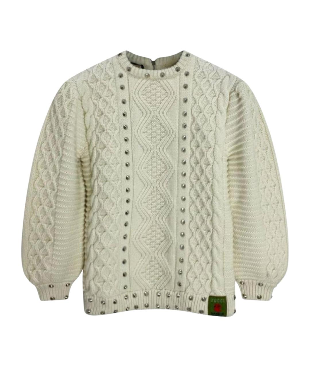 GUCCI Бежевый шерстяной джемпер / свитер, фото 1