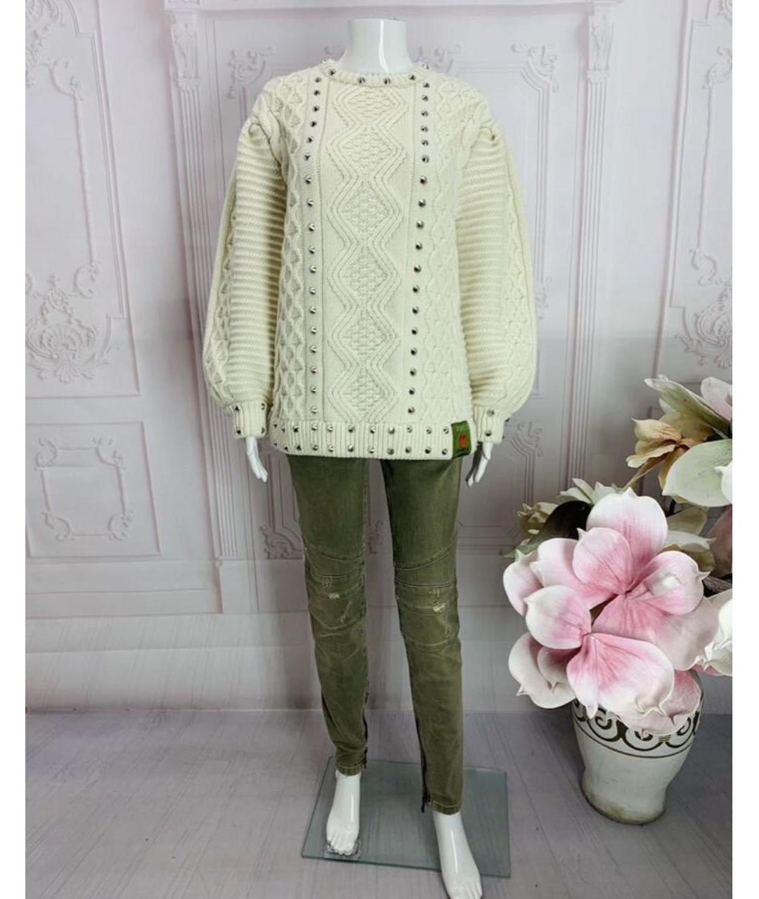 GUCCI Бежевый шерстяной джемпер / свитер, фото 5