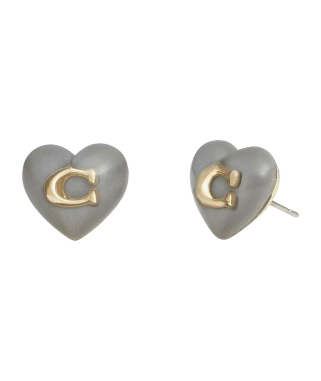 COACH Серые серьги, фото 1