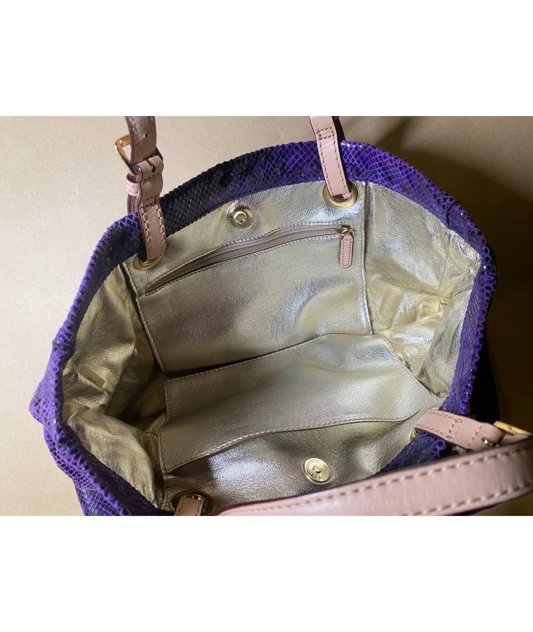 MICHAEL KORS Фиолетовая кожаная сумка тоут, фото 3