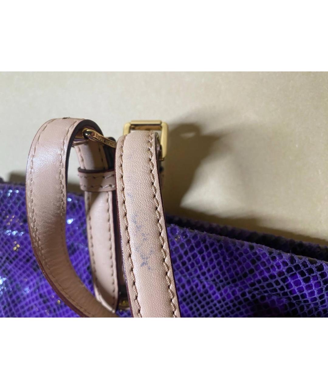 MICHAEL KORS Фиолетовая кожаная сумка тоут, фото 6