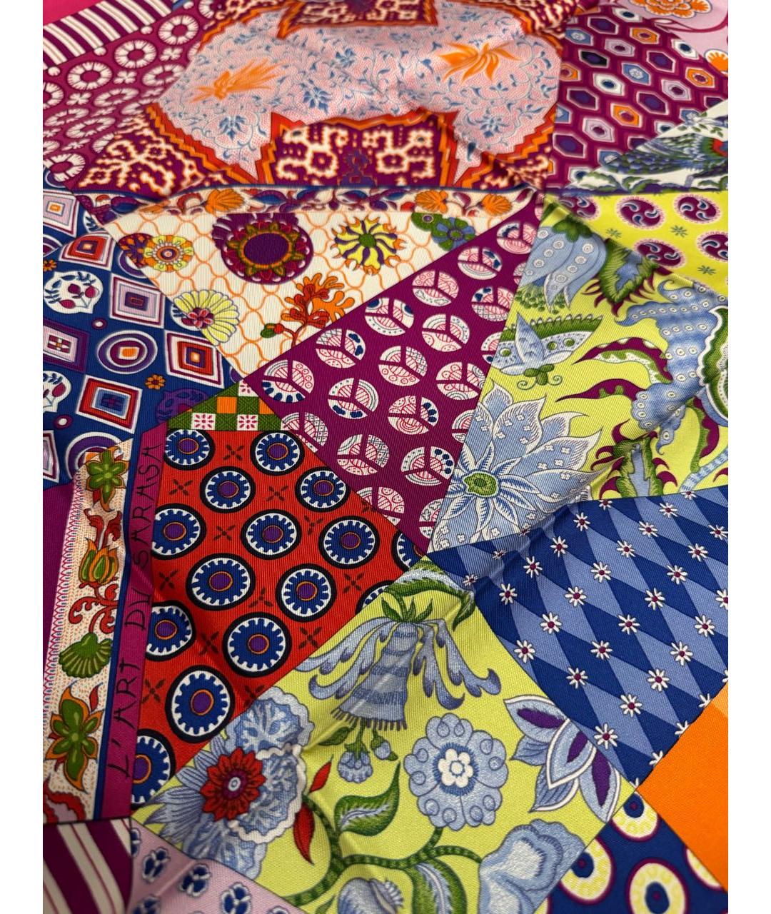 HERMES Фуксия шелковый платок, фото 4