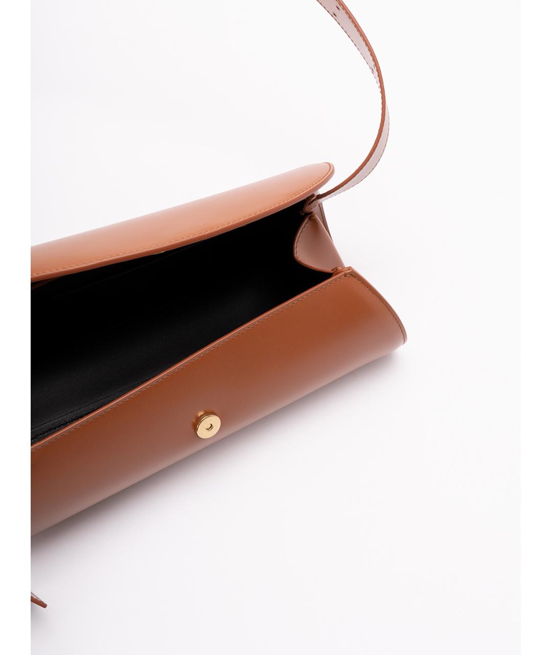 JIL SANDER Коричневая кожаная сумка через плечо, фото 6