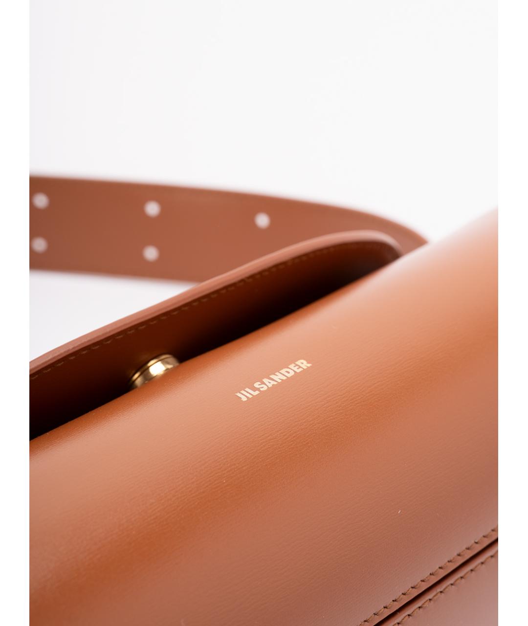 JIL SANDER Коричневая кожаная сумка через плечо, фото 5
