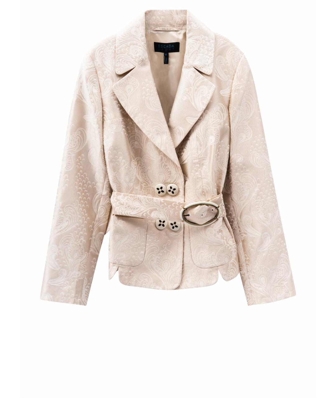ESCADA Бежевый хлопковый жакет/пиджак, фото 1