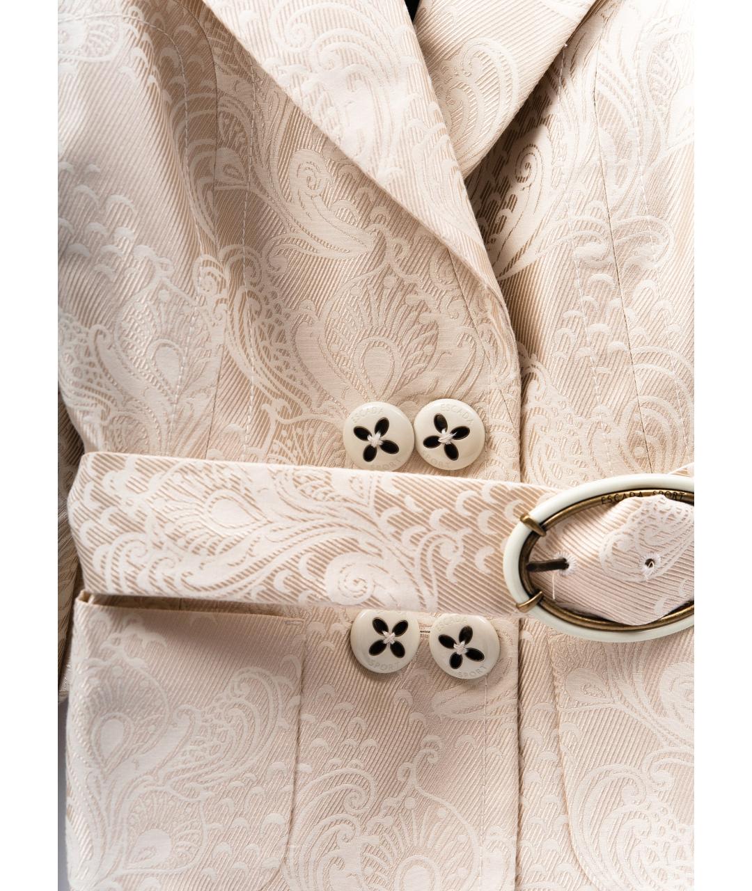 ESCADA Бежевый хлопковый жакет/пиджак, фото 4