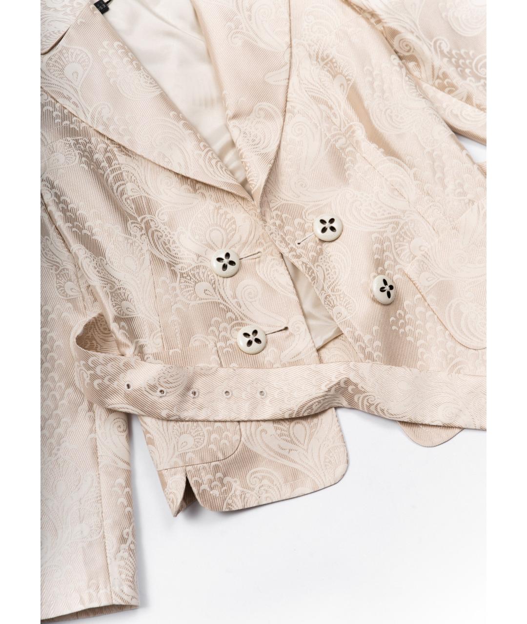 ESCADA Бежевый хлопковый жакет/пиджак, фото 6
