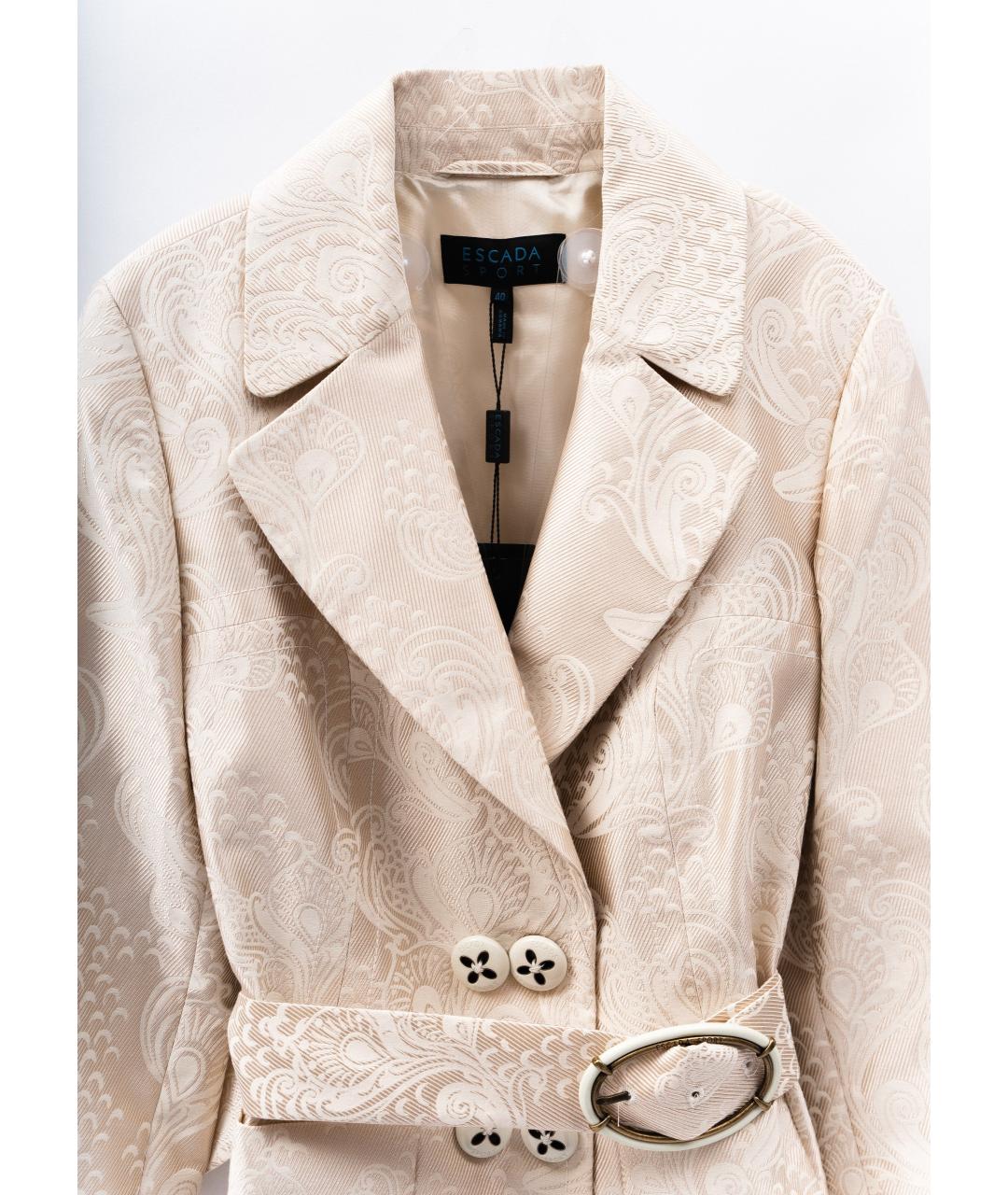 ESCADA Бежевый хлопковый жакет/пиджак, фото 5