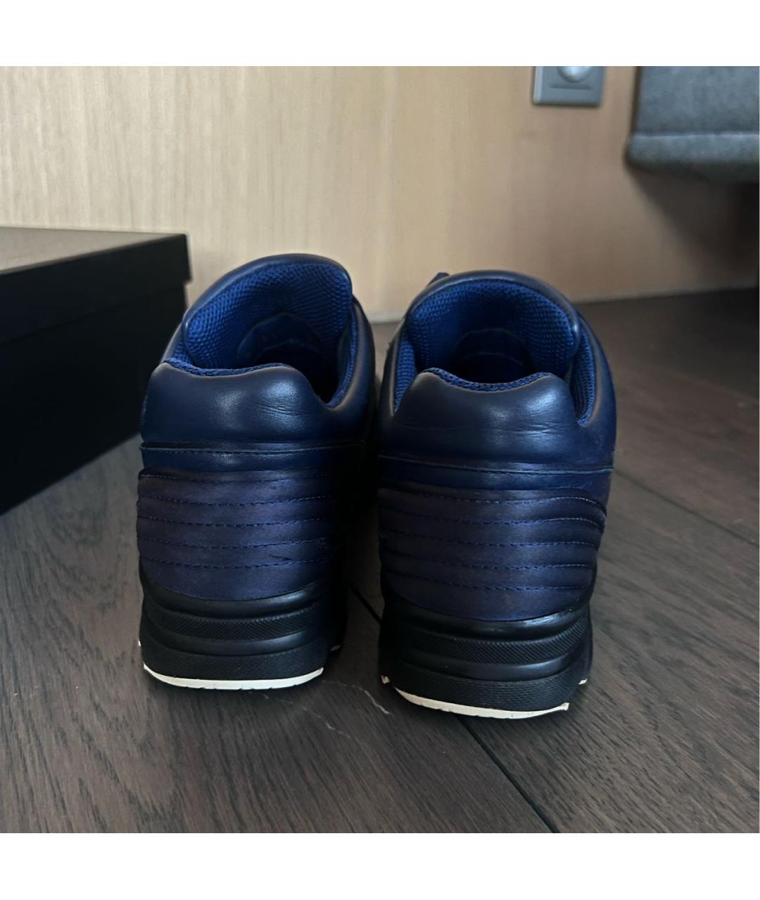 CHANEL Темно-синие кожаные кроссовки, фото 4