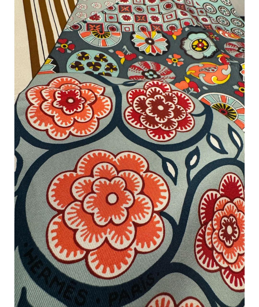 HERMES Мульти шелковый платок, фото 3