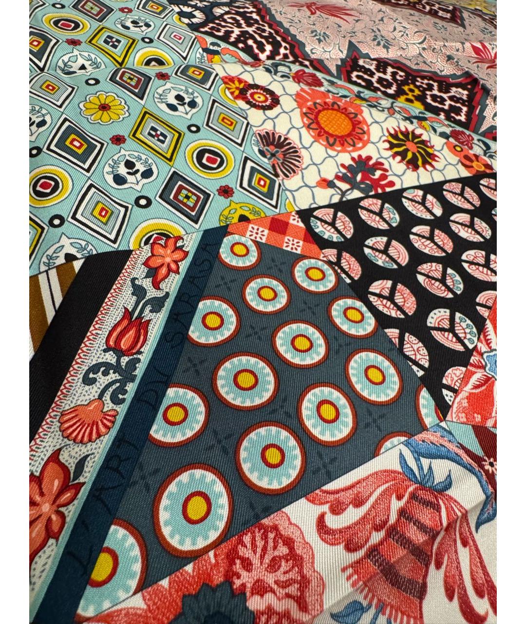 HERMES Мульти шелковый платок, фото 2