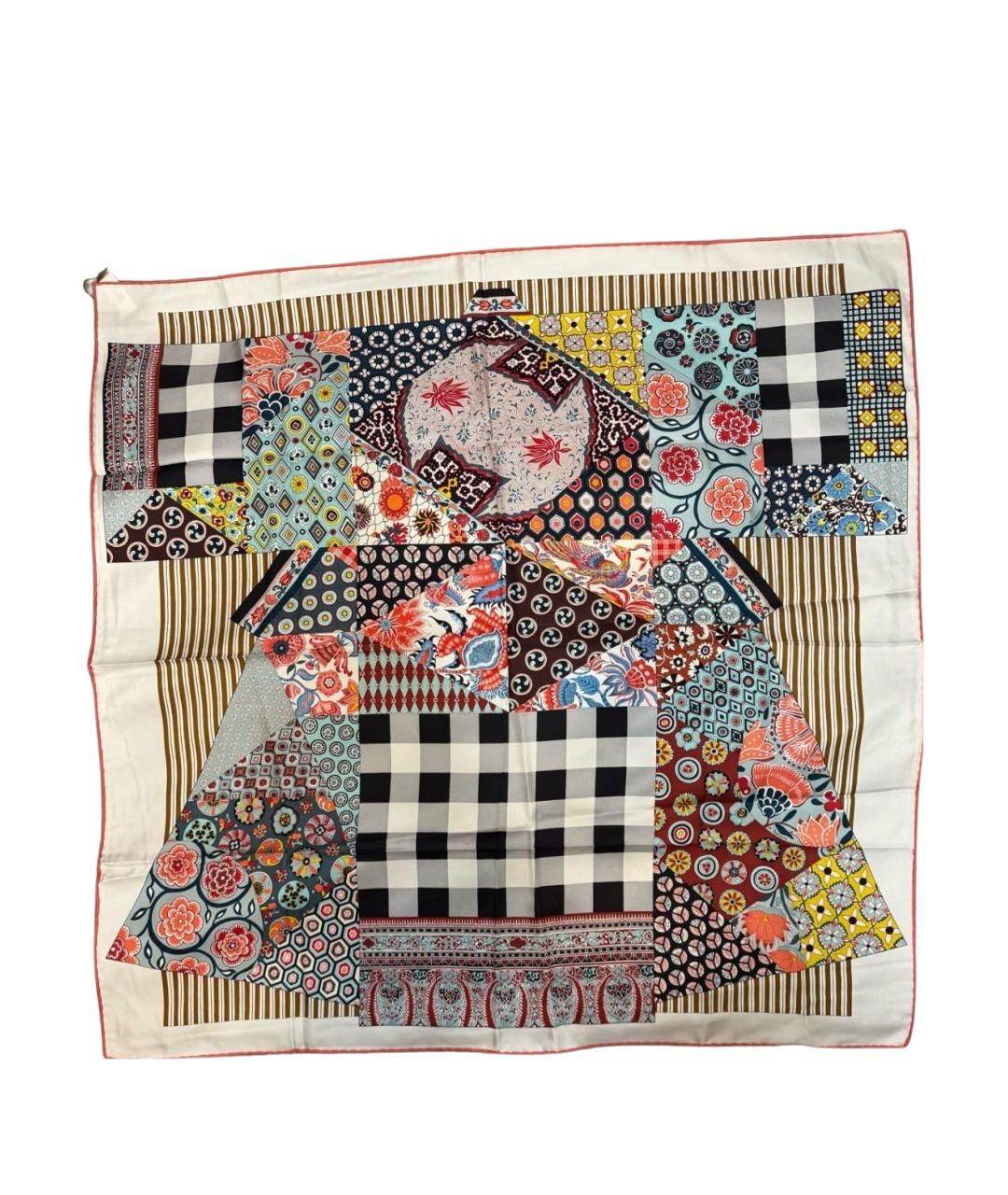 HERMES Мульти шелковый платок, фото 1