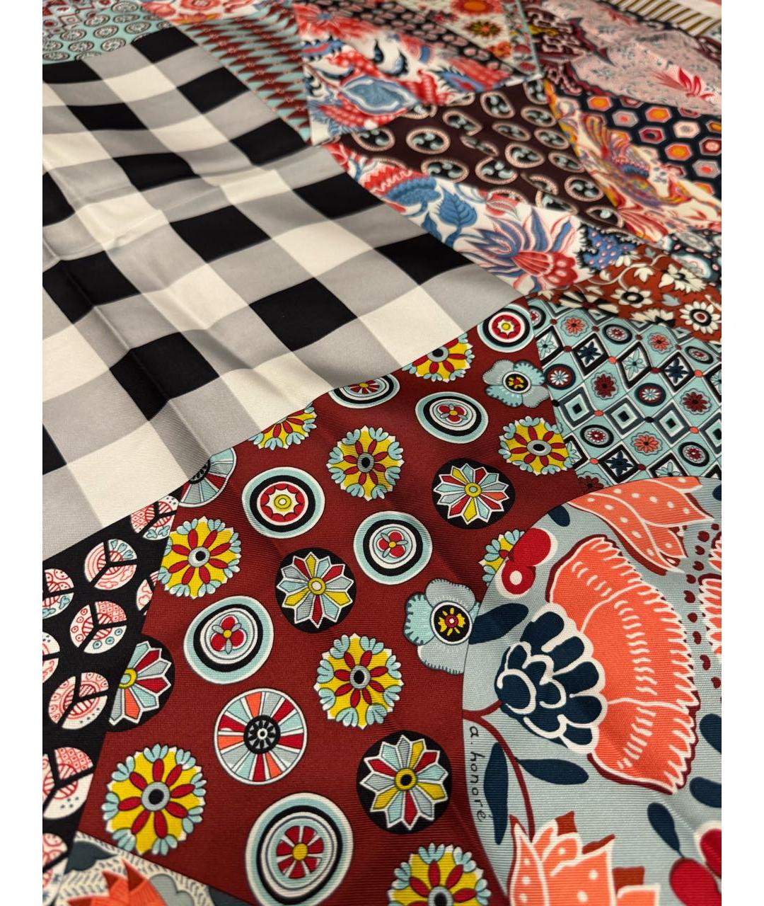 HERMES Мульти шелковый платок, фото 4