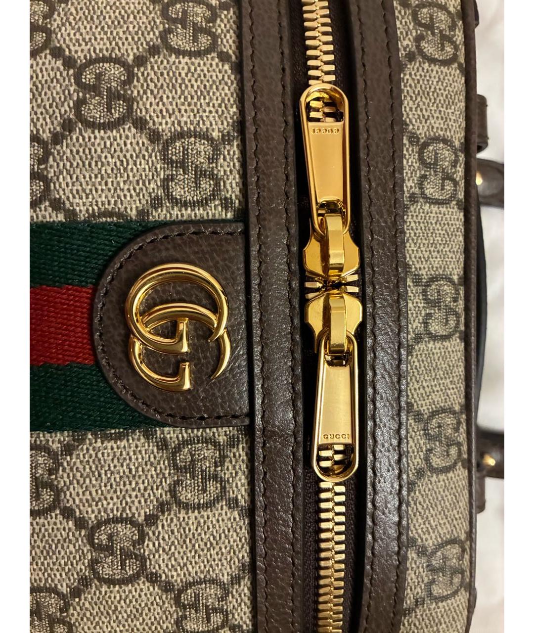 GUCCI Коричневая кожаная сумка через плечо, фото 2
