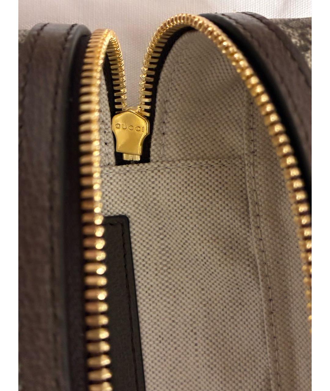 GUCCI Коричневая кожаная сумка через плечо, фото 3