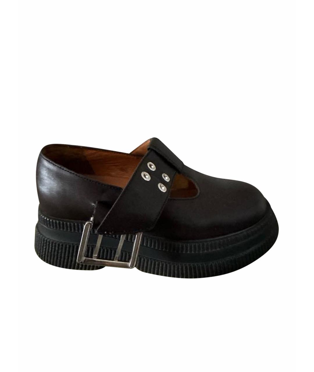 GANNI Коричневые кожаные брогги и оксфорды, фото 1