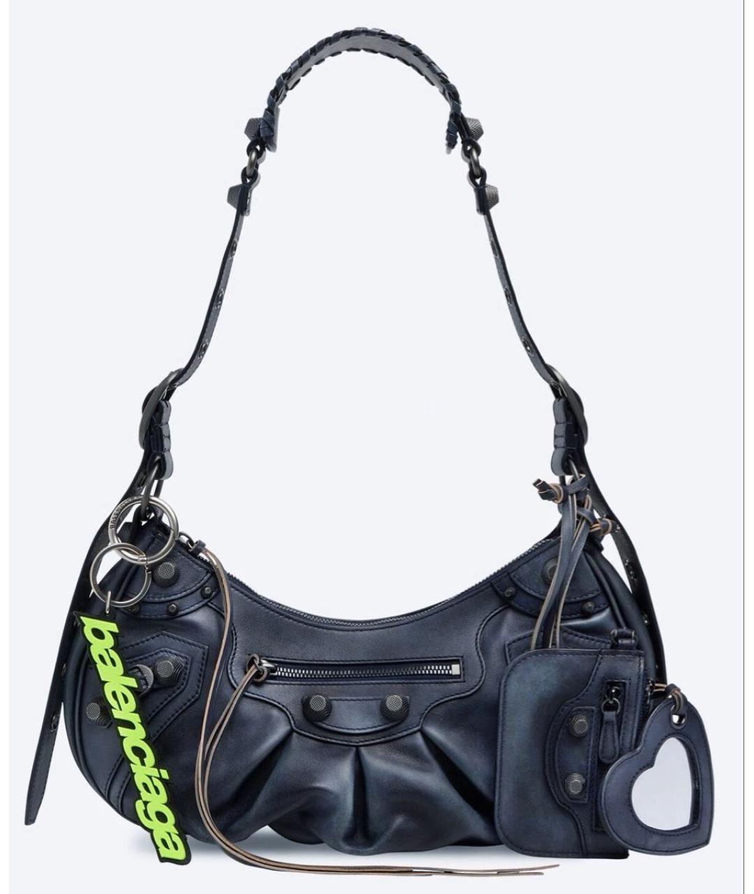 BALENCIAGA Синяя кожаная сумка через плечо, фото 9
