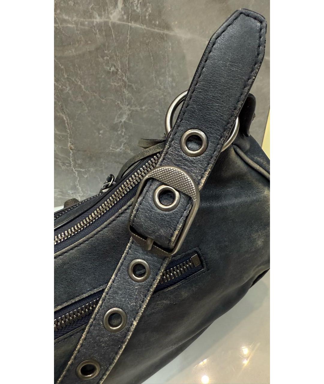 BALENCIAGA Синяя кожаная сумка через плечо, фото 4