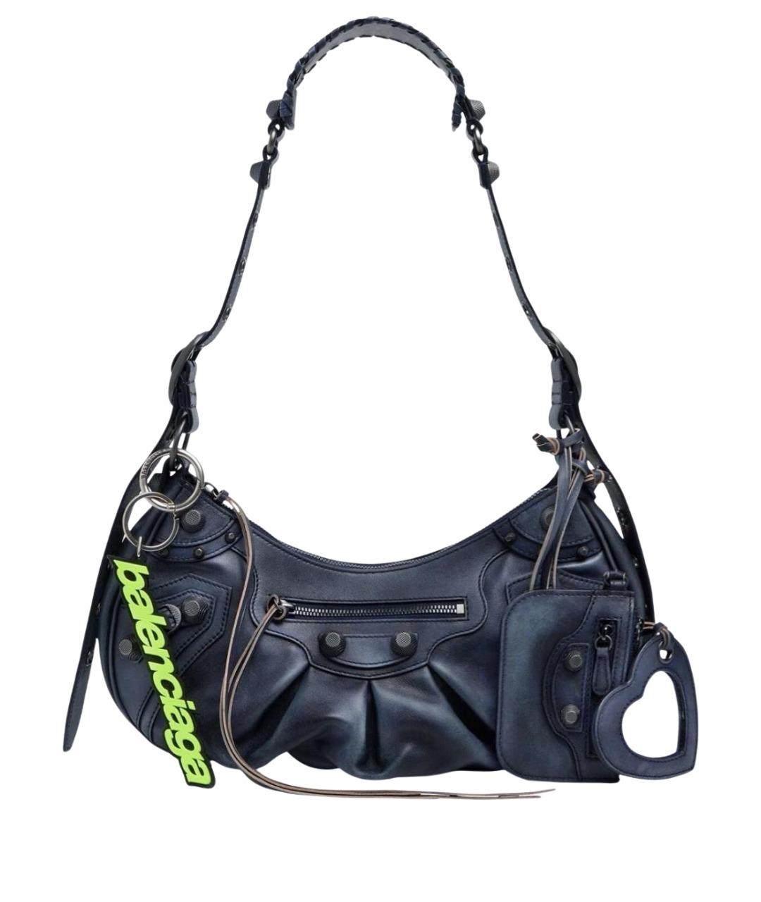 BALENCIAGA Синяя кожаная сумка через плечо, фото 1