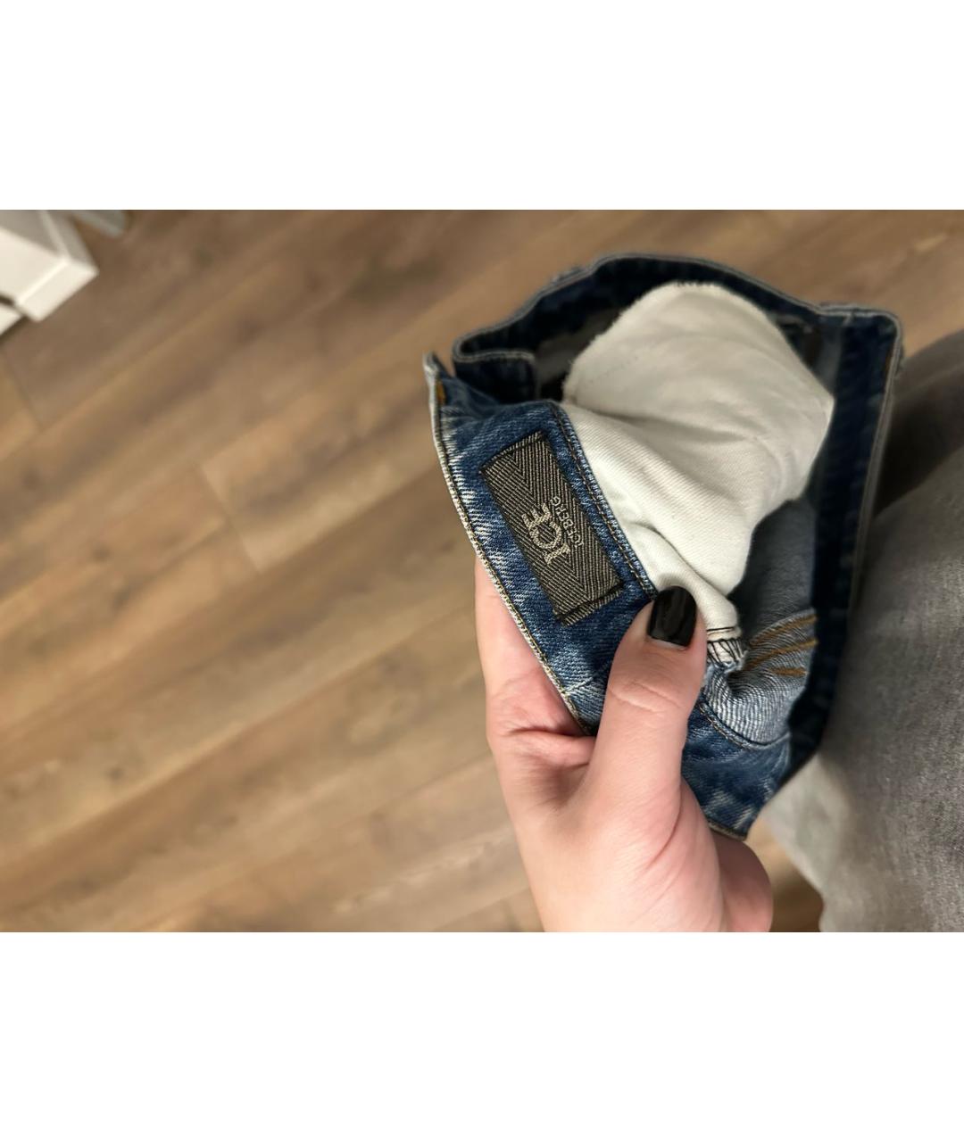 ICEBERG Голубые хлопковые джинсы слим, фото 3