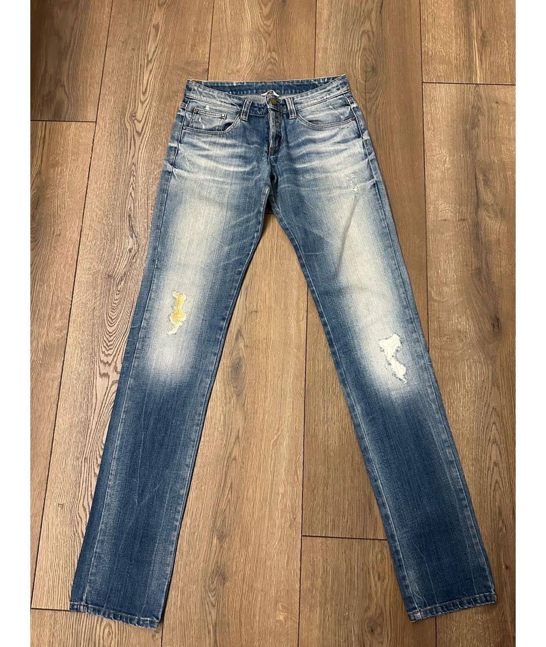 ICEBERG Голубые хлопковые джинсы слим, фото 9