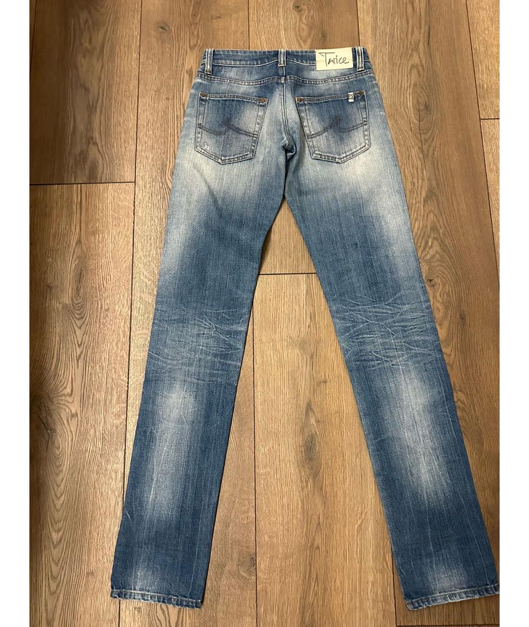 ICEBERG Голубые хлопковые джинсы слим, фото 2