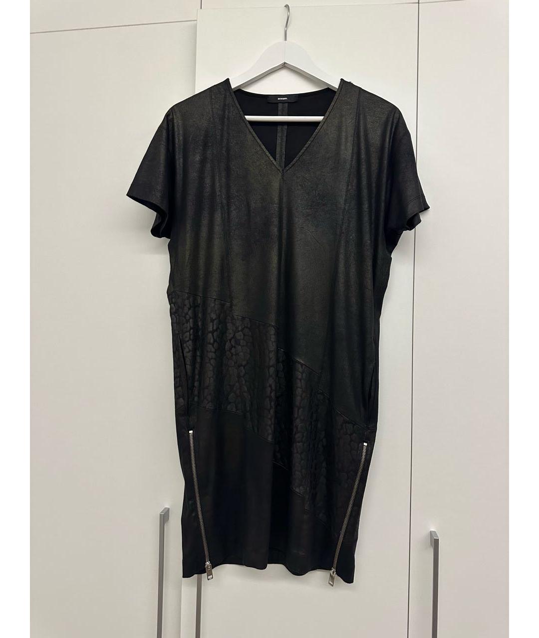 DIESEL Черное полиэстеровое повседневное платье, фото 8