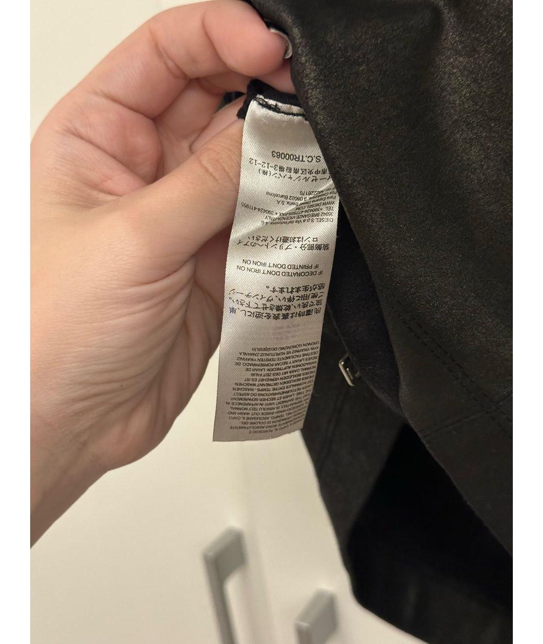 DIESEL Черное полиэстеровое повседневное платье, фото 7