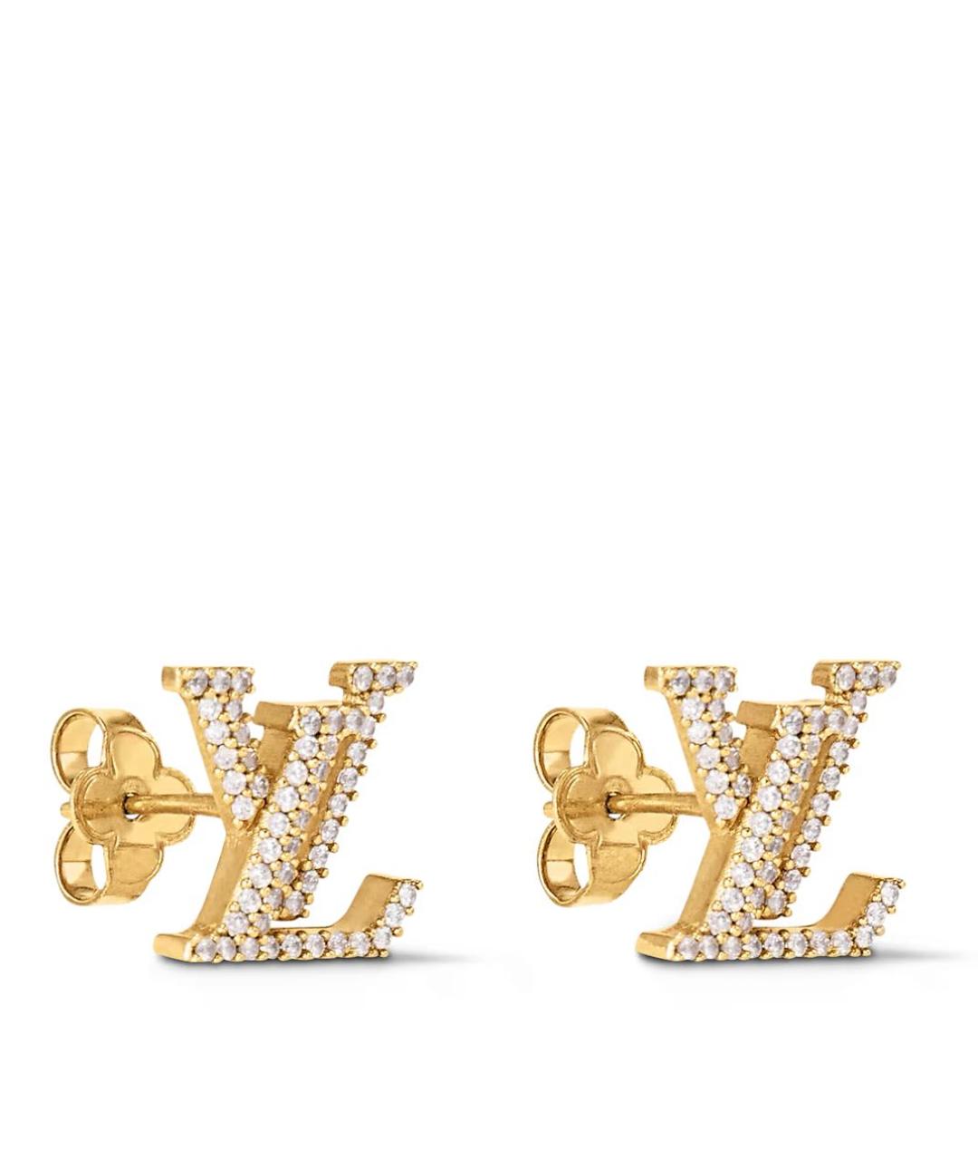 LOUIS VUITTON Золотые латунные серьги, фото 2