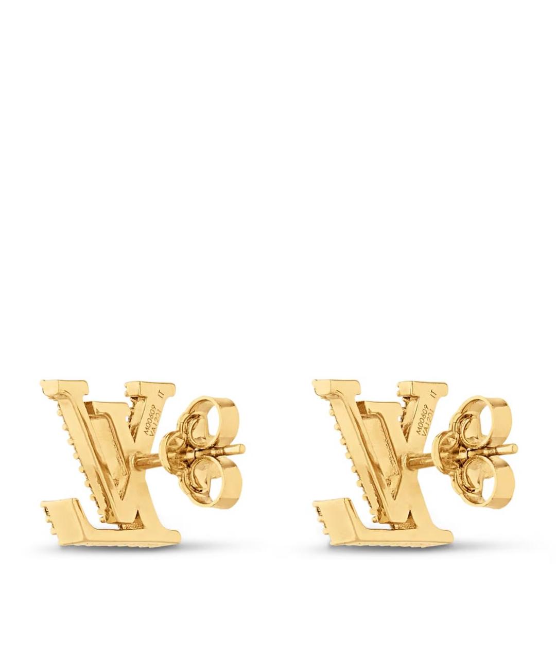 LOUIS VUITTON Золотые латунные серьги, фото 3