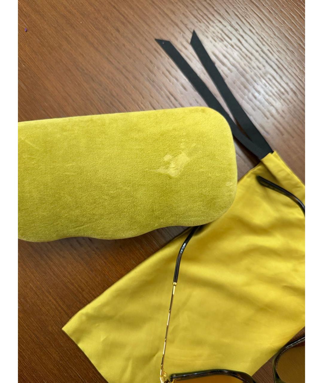 GUCCI Коричневые пластиковые солнцезащитные очки, фото 5