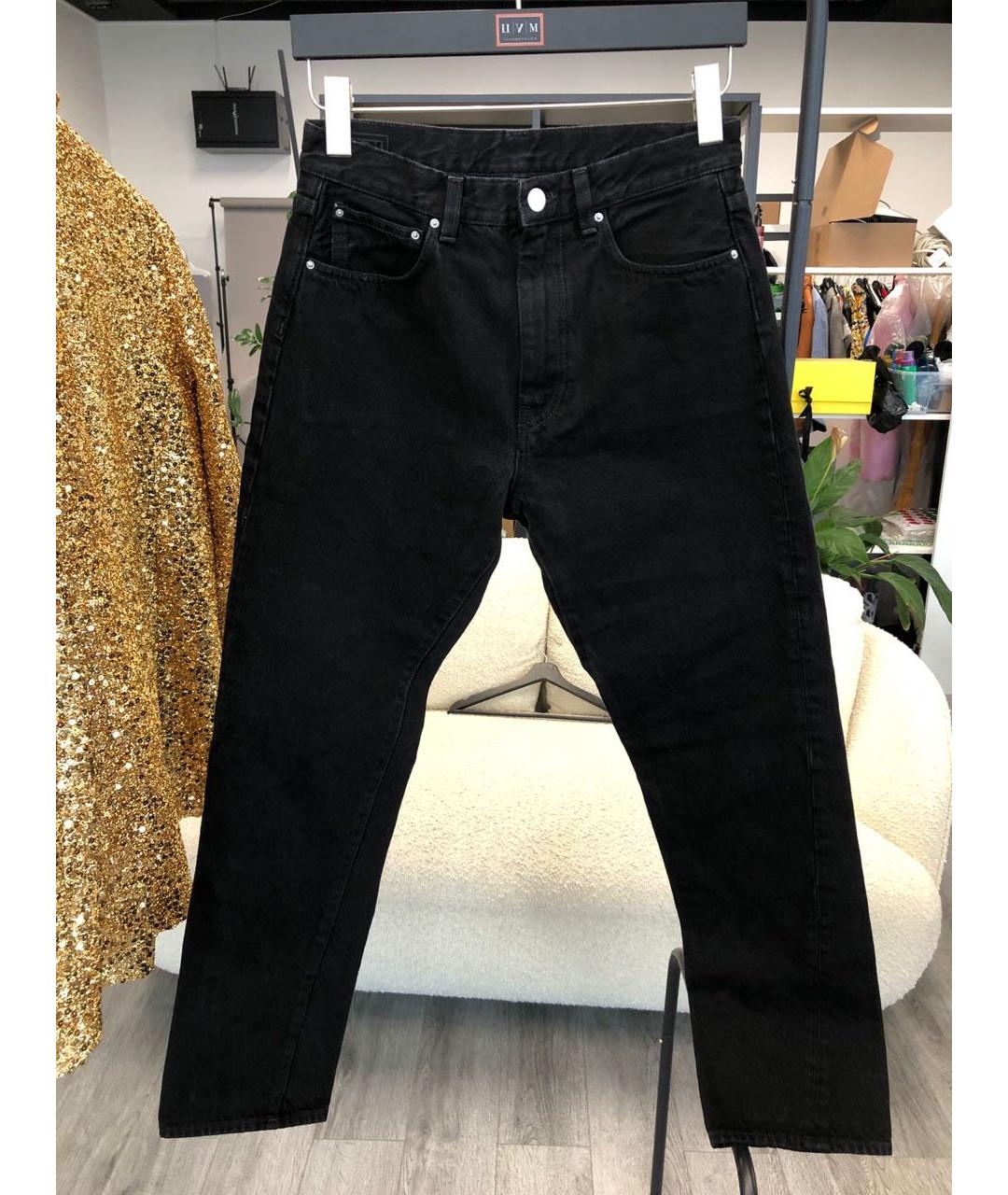 TOTEME Черные хлопковые прямые джинсы, фото 8