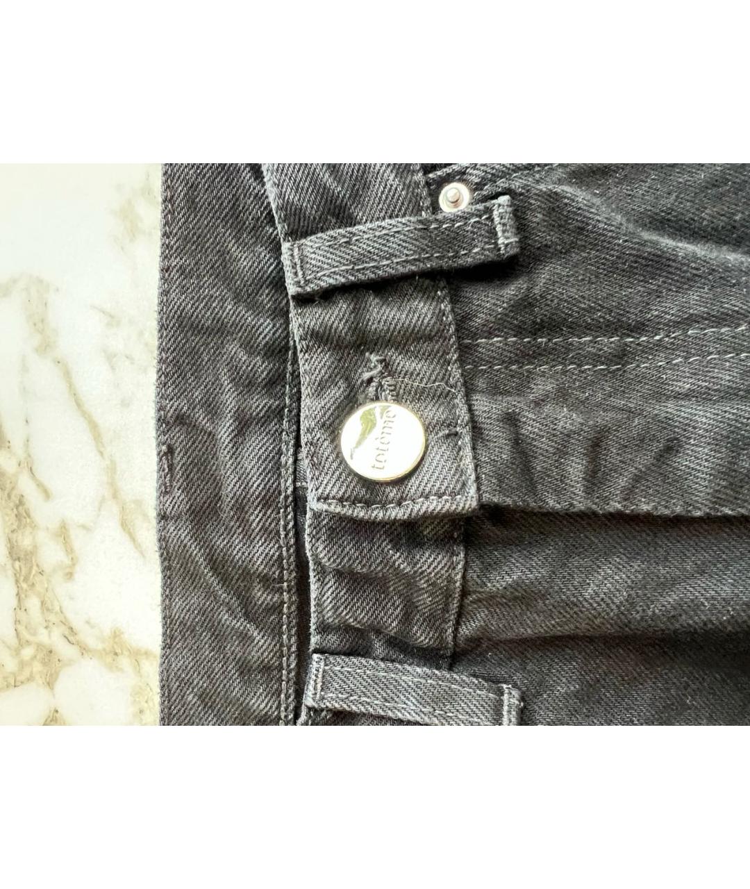 TOTEME Черные хлопковые прямые джинсы, фото 6